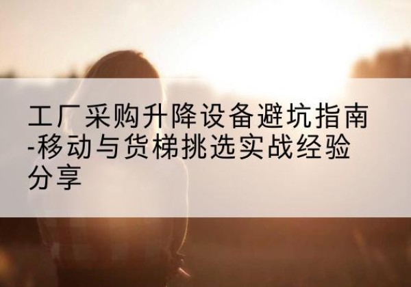 石屏移动式升降机怎么选-工厂采购升降设备避坑指南-移动与货梯挑选实战经验分享