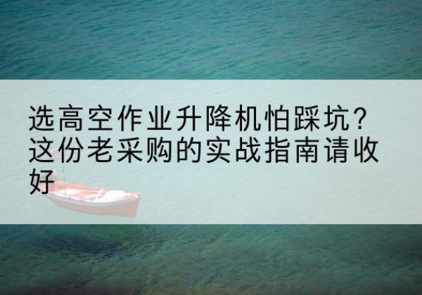 石屏高空作业升降机厂家推荐-选高空作业升降机怕踩坑？这份老采购的实战指南请收好